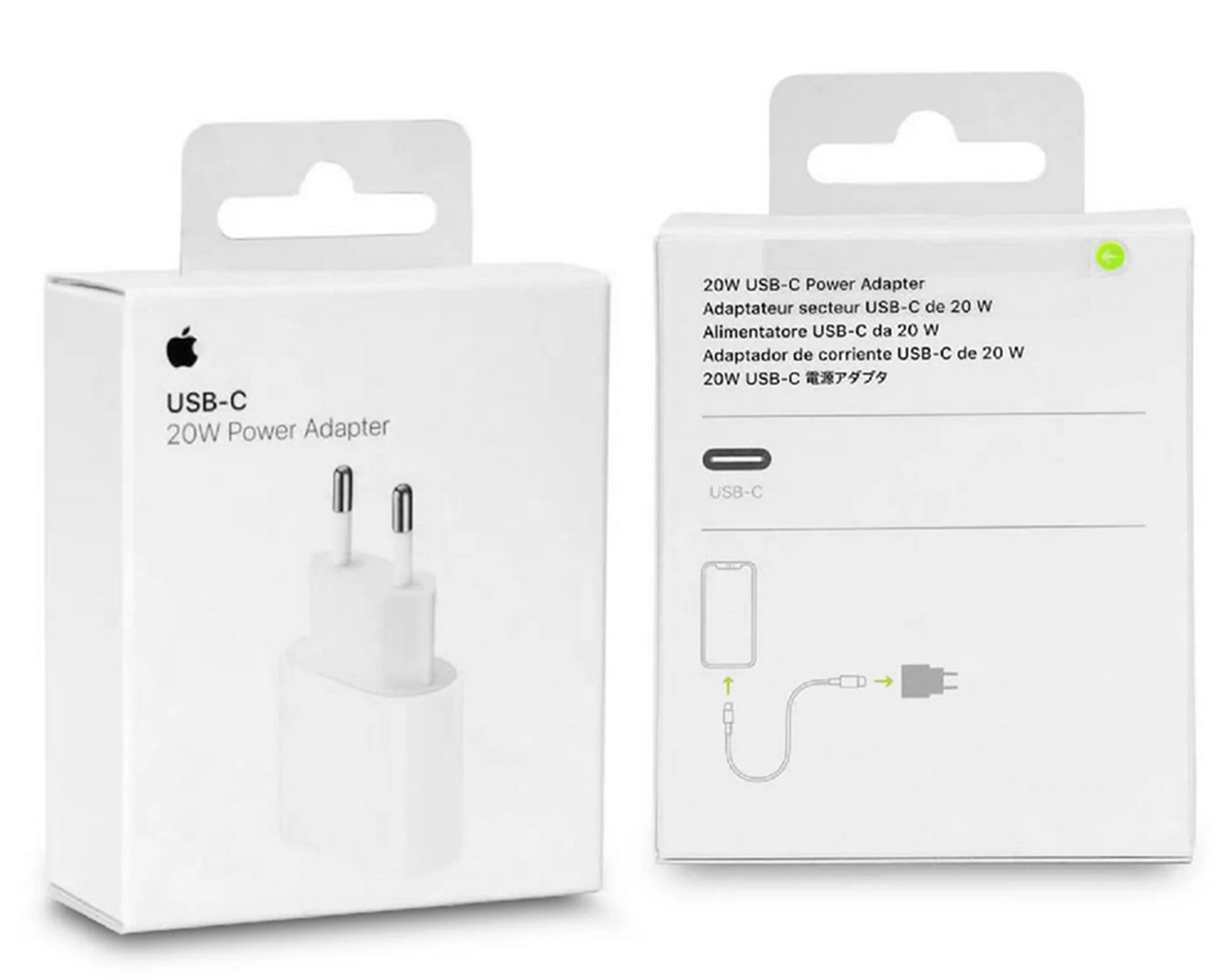 Apple iPhone 11 Pro Max 20W Ladegerät MHJE3ZM/A + 1m USB‑C auf Lightning Ladekabel MQGJ2ZE/A